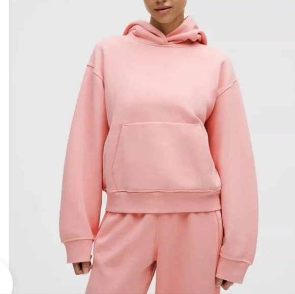 NWT Lululemon Steady State Oversized Hoodie Sweatshirt Tea Rose - Picture 1 of 5